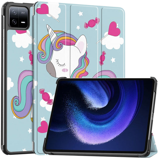 Hoes voor Xiaomi Pad 6 / 6 Pro, Techsuit, FoldPro Unicorn, Multicolor