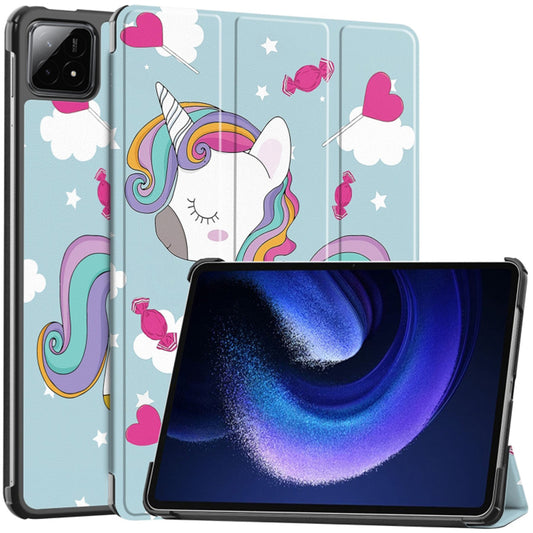 Hoes voor Xiaomi Pad 6S Pro 12.4, Techsuit, FoldPro Unicorn, Multicolor