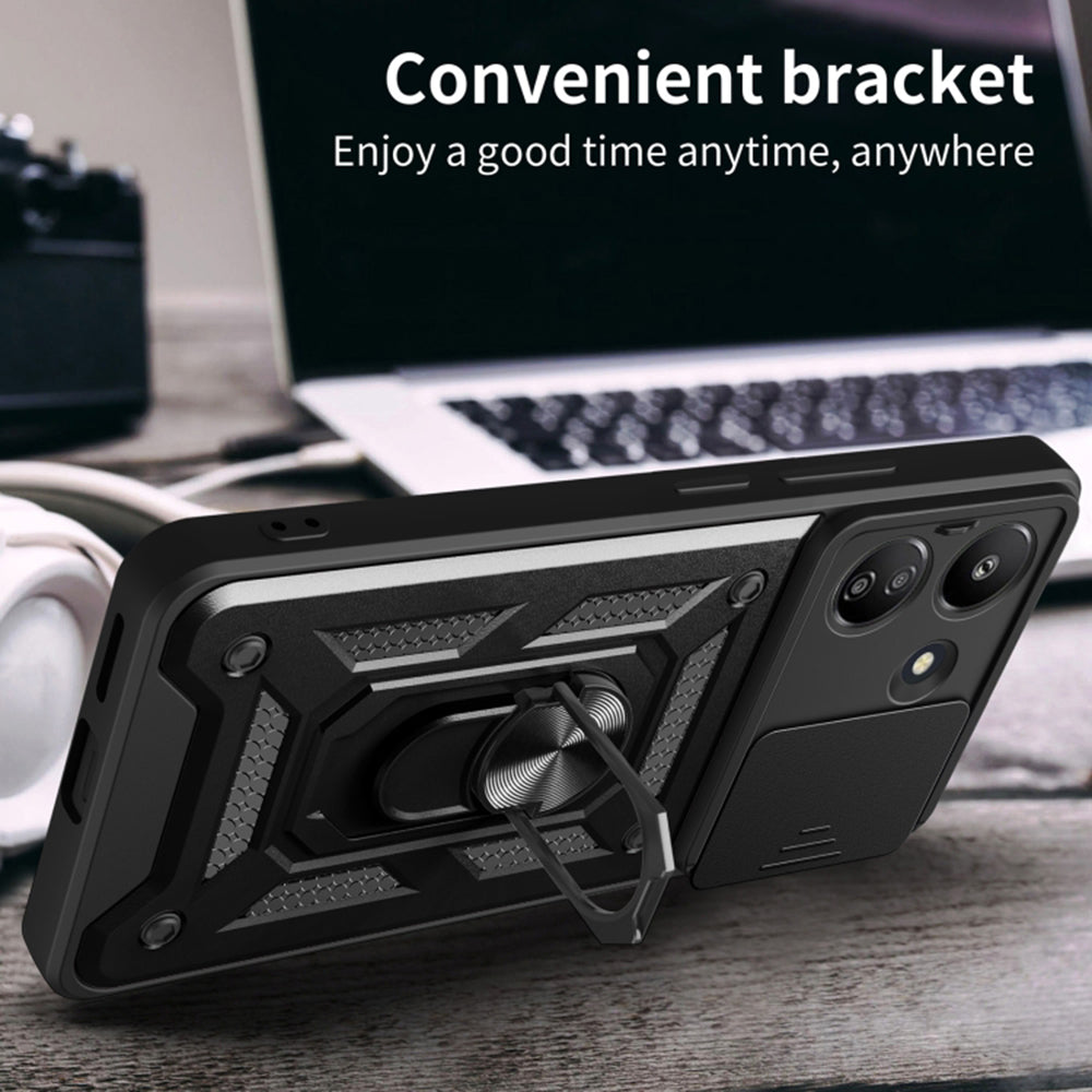 Hoes voor Xiaomi Poco C65 / Redmi 13C, Techsuit, CamShield, Zwart