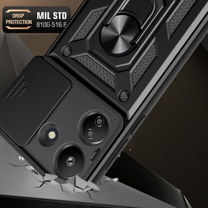 Hoes voor Xiaomi Poco C65 / Redmi 13C, Techsuit, CamShield, Zwart
