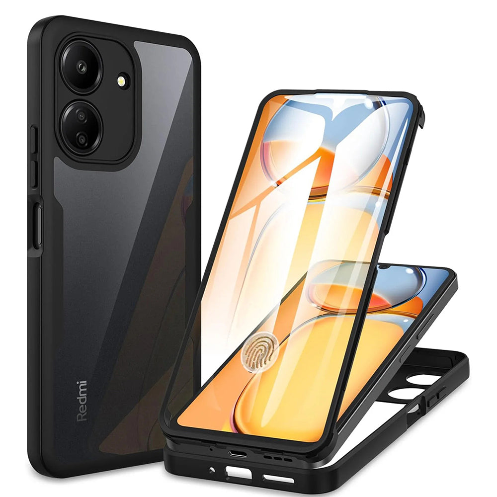 Hoes voor Xiaomi Poco C65 / Redmi 13C, Techsuit, ColorVerse 360, Zwart