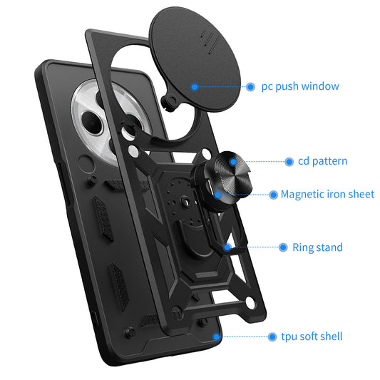 Hoes voor Xiaomi Poco C75 / Redmi 14C, Techsuit, CamShield, Zwart
