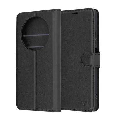 Case for Xiaomi Poco C75 / Redmi 14C, Techsuit, Leather Folio, Black