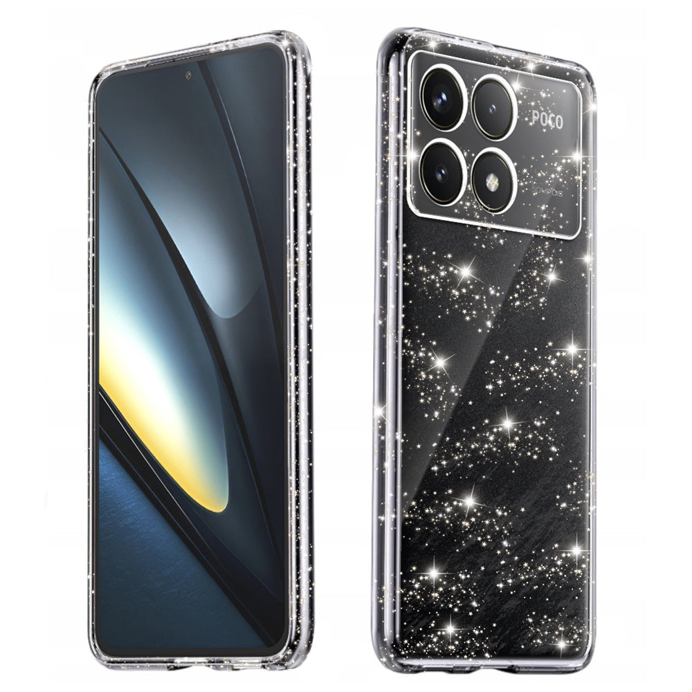 Hoesje voor Xiaomi Poco F6 Pro, Techsuit, SparkleSkin, Transparant