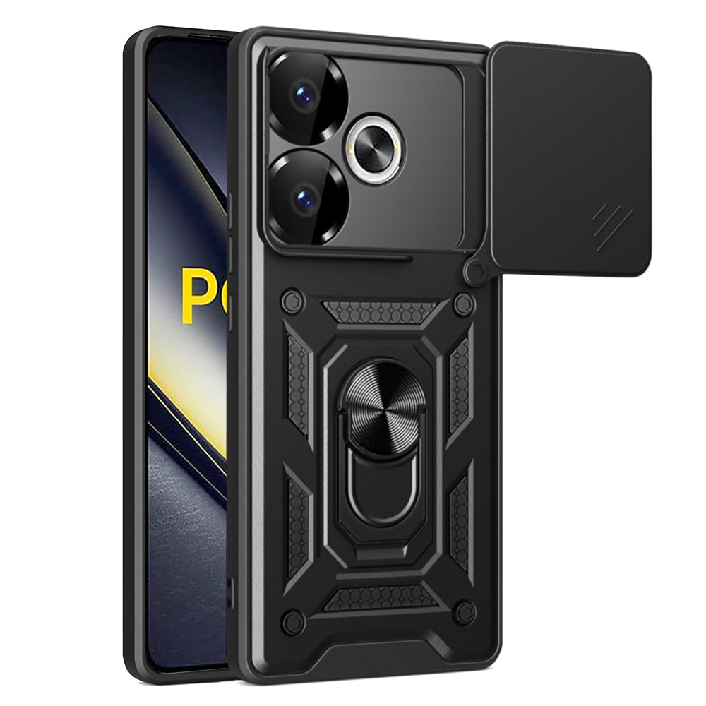 Hoes voor Xiaomi Poco F6, Techsuit, CamShield, Zwart