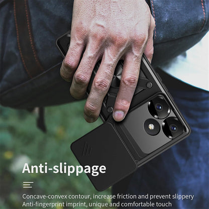 Hoes voor Xiaomi Poco F6, Techsuit, CamShield, Zwart