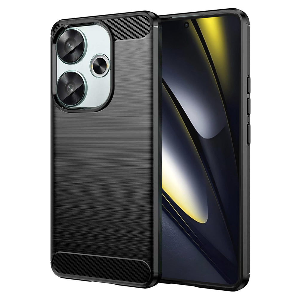 Hoes voor Xiaomi Poco F6, Techsuit, Carbon, Zwart