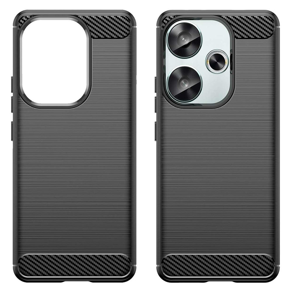Hoes voor Xiaomi Poco F6, Techsuit, Carbon, Zwart