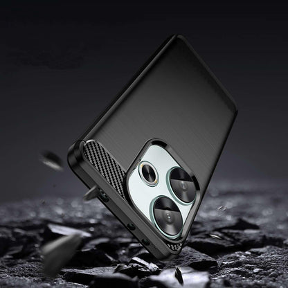 Hoes voor Xiaomi Poco F6, Techsuit, Carbon, Zwart