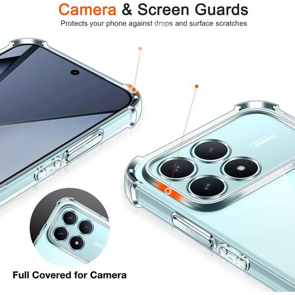 Hoes voor Xiaomi Poco F8 Pro, Techsuit, Schokbestendig Clear, Transparant