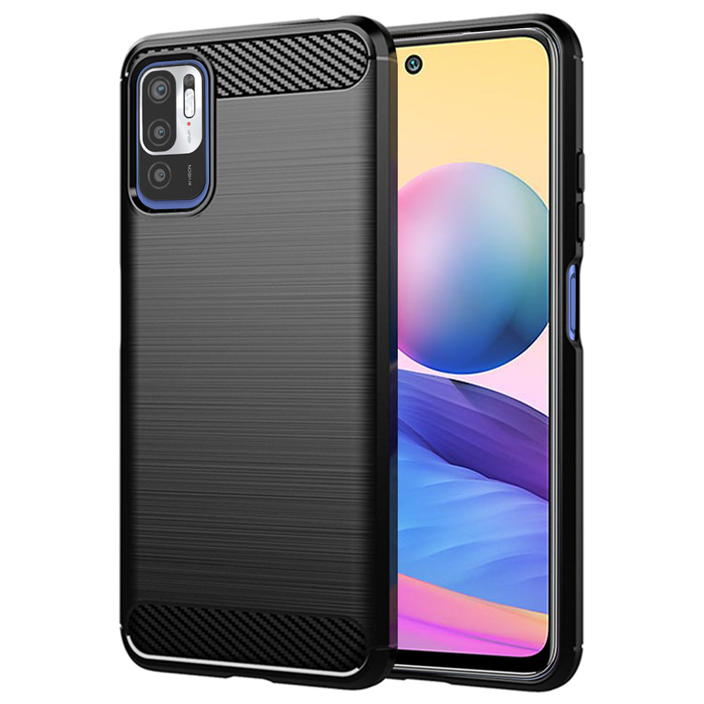 Hoes voor Xiaomi Poco M3 Pro 5G / Redmi Note 10 5G, Techsuit, Carbon, Zwart
