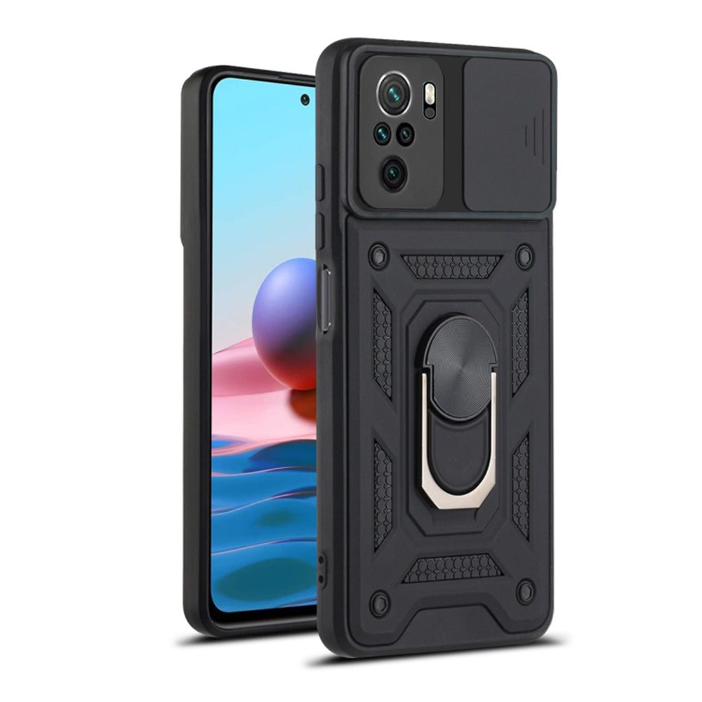 Hoes voor Xiaomi Poco M5s / Redmi Note 10S / Note 10, Techsuit, CamShield, Zwart