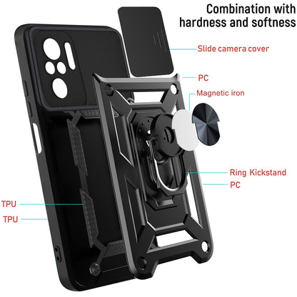 Hoes voor Xiaomi Poco M5s / Redmi Note 10S / Note 10, Techsuit, CamShield, Zwart