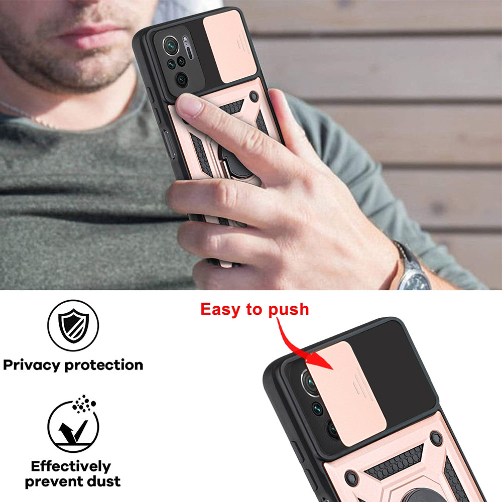 Hoes voor Xiaomi Poco M5s / Redmi Note 10S / Note 10, Techsuit, CamShield, Zwart