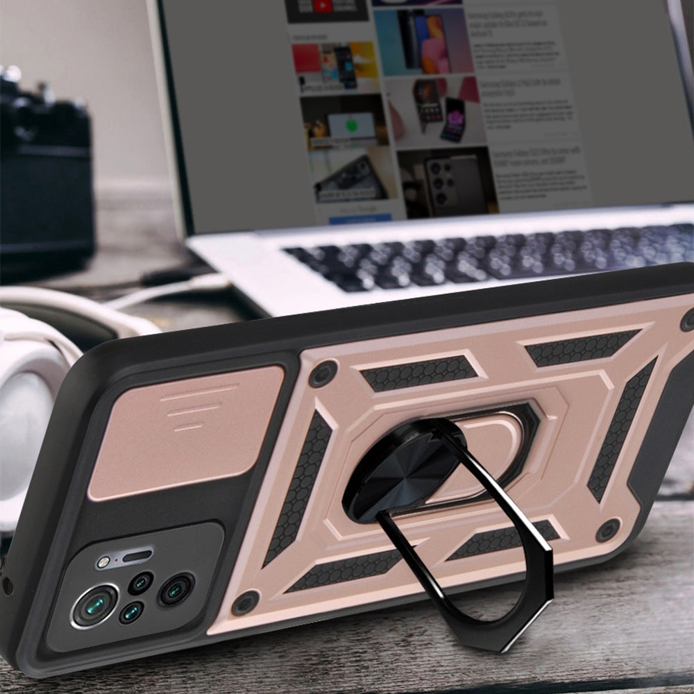 Hoes voor Xiaomi Poco M5s / Redmi Note 10S / Note 10, Techsuit, CamShield, Zwart
