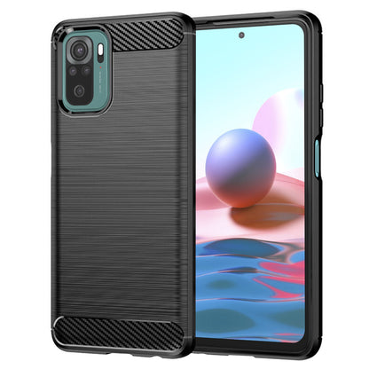 Hoes voor Xiaomi Poco M5s / Redmi Note 10S / Note 10, Techsuit, Carbon, Zwart