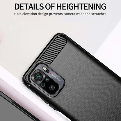 Hoes voor Xiaomi Poco M5s / Redmi Note 10S / Note 10, Techsuit, Carbon, Zwart