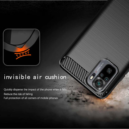Hoes voor Xiaomi Poco M5s / Redmi Note 10S / Note 10, Techsuit, Carbon, Zwart