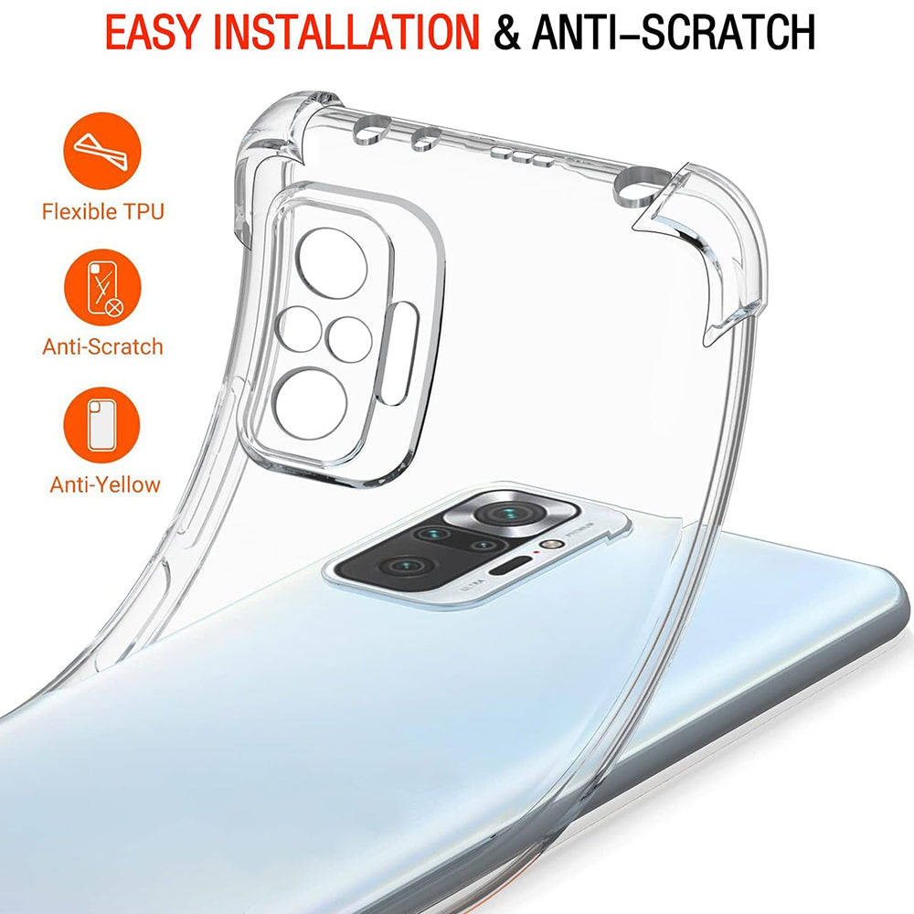 Hoesje voor Xiaomi Poco M5s / Redmi Note 10S / Note 10, Techsuit, Schokbestendig Transparant