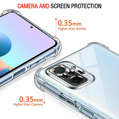 Hoesje voor Xiaomi Poco M5s / Redmi Note 10S / Note 10, Techsuit, Schokbestendig Transparant