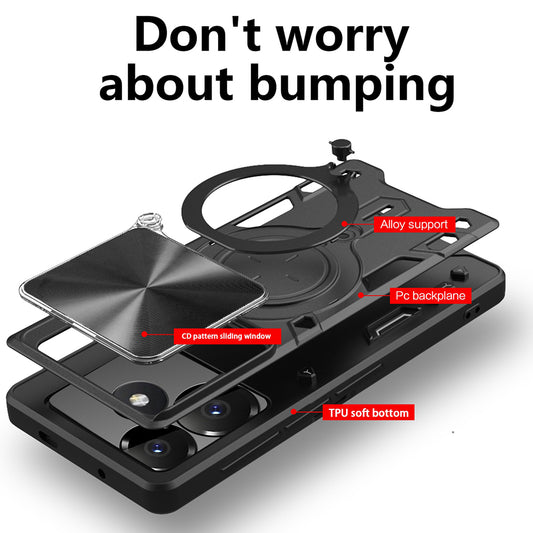 Hoes voor Xiaomi Poco M6 4G / Redmi 13, Techsuit, CamGuard Pro, Zwart
