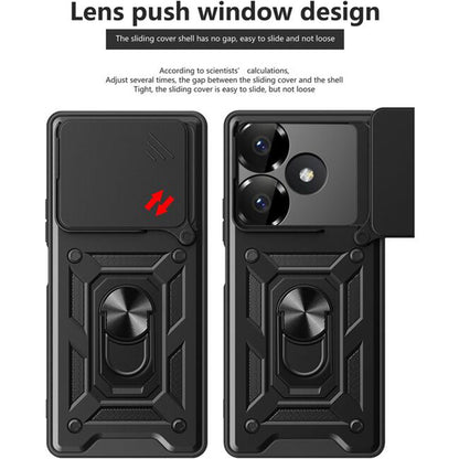 Hoes voor Xiaomi Poco M6 4G / Redmi 13, Techsuit, CamShield, Zwart