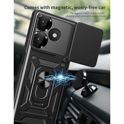 Hoes voor Xiaomi Poco M6 4G / Redmi 13, Techsuit, CamShield, Zwart