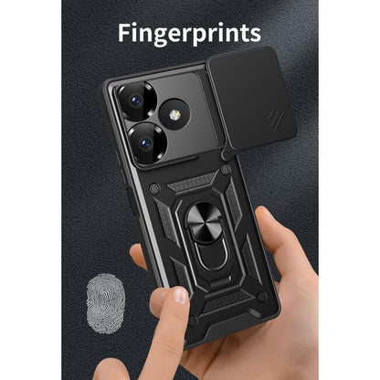 Hoes voor Xiaomi Poco M6 4G / Redmi 13, Techsuit, CamShield, Zwart