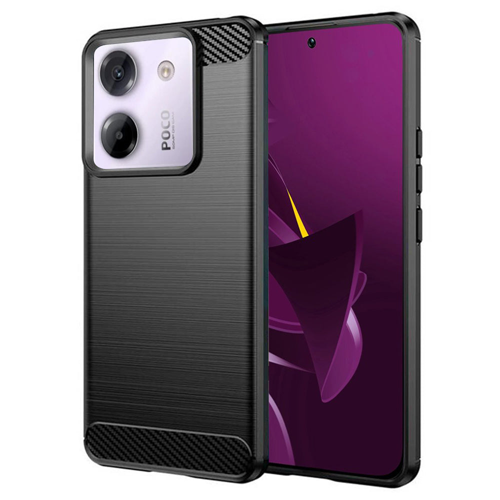 Hoesje voor Xiaomi Poco M7 Pro 5G, Techsuit, Carbon, Zwart
