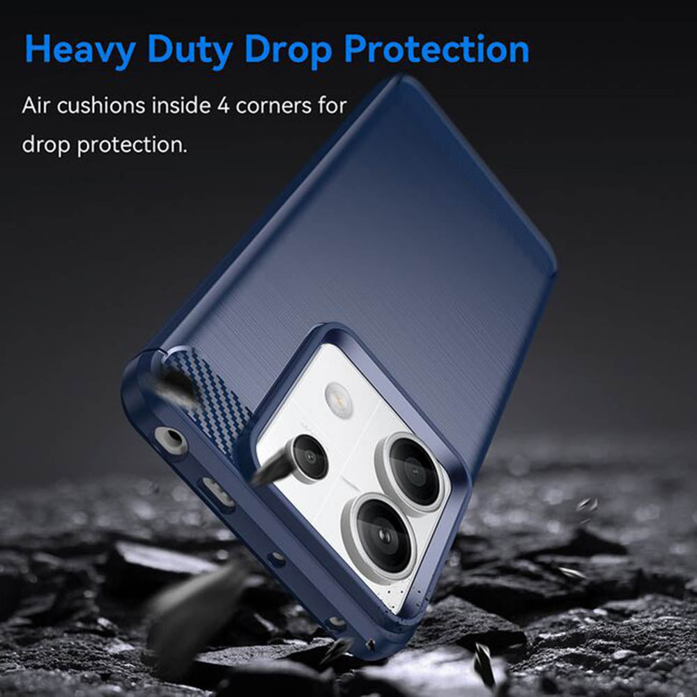 Hoesje voor Xiaomi Poco M7 Pro 5G, Techsuit, Carbon, Zwart