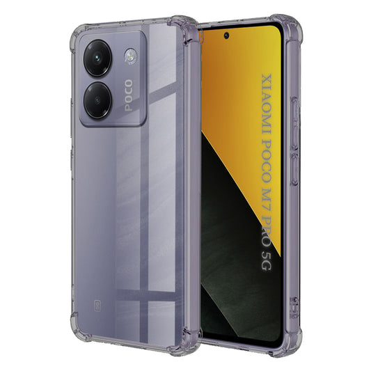 Case for Xiaomi Poco M7 Pro 5G, Techsuit, Shockproof Clear, Smoke