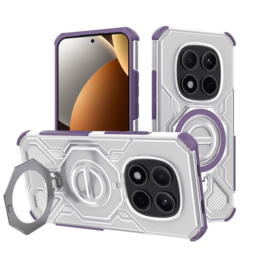 Hoes voor Xiaomi Poco M8 Pro / Redmi Note 15 Pro+ 5G, Techsuit, Carbon Shield Pro, Paars