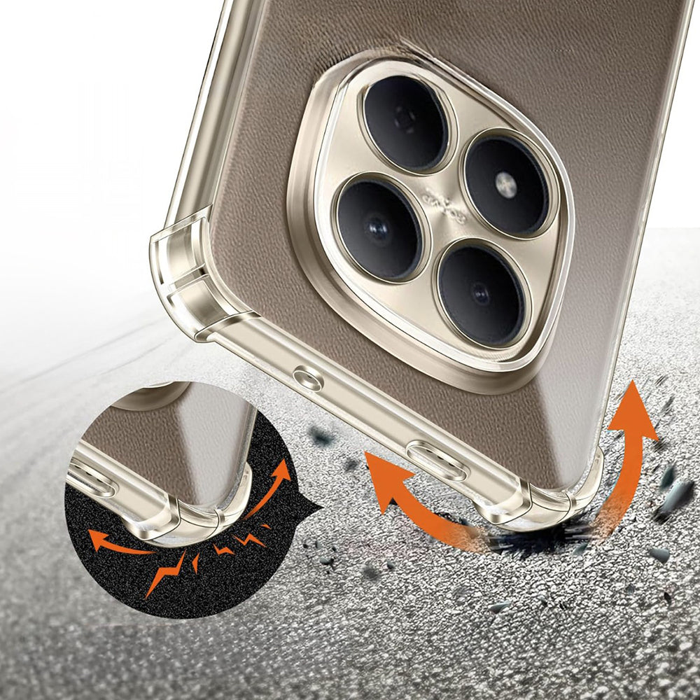 Hoes voor Xiaomi Poco M8 Pro / Redmi Note 15 Pro+ 5G, Techsuit, Schokbestendig Clear, Transparant