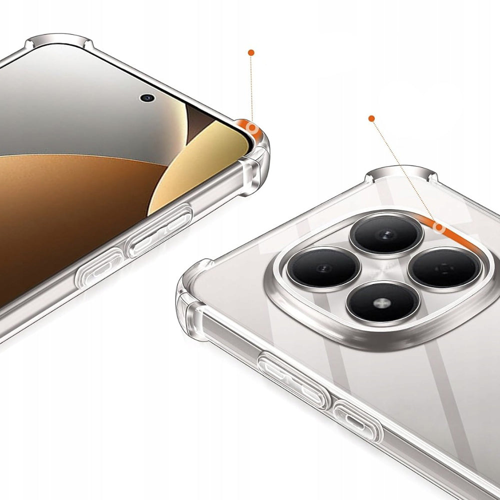 Hoes voor Xiaomi Poco M8 / Redmi Note 15 5G / Note 15 4G, Techsuit, Schokbestendig Clear, Transparant