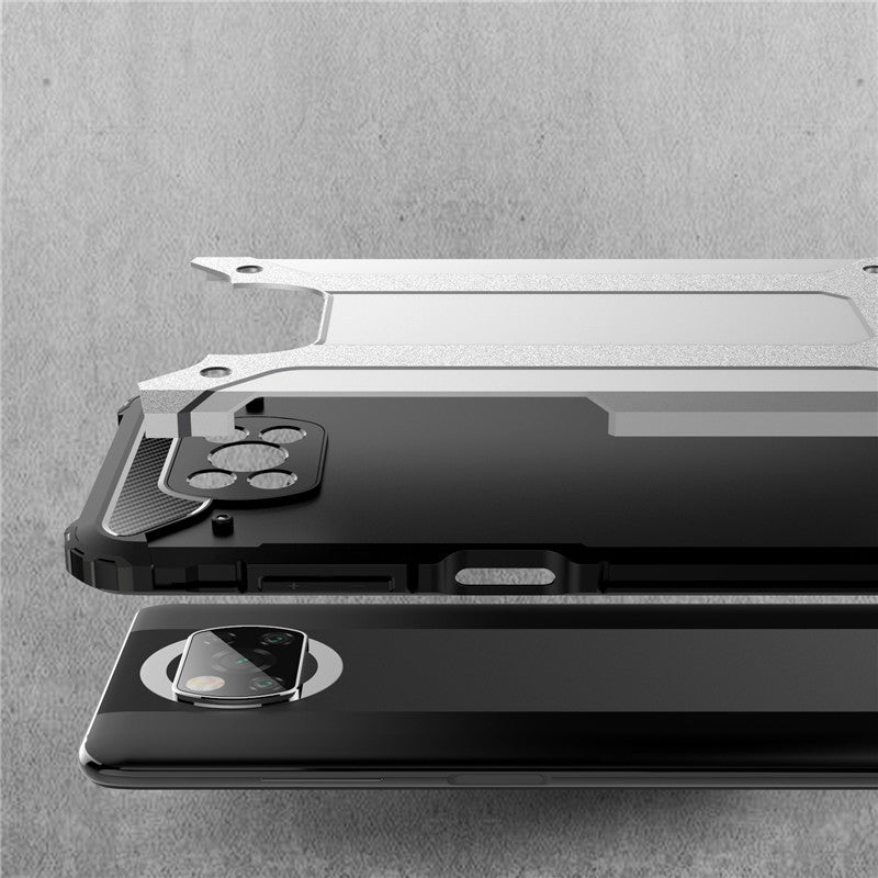 Hoes voor Xiaomi Poco X3 Pro / X3 NFC / X3, Techsuit, Hybrid Armor, Zwart