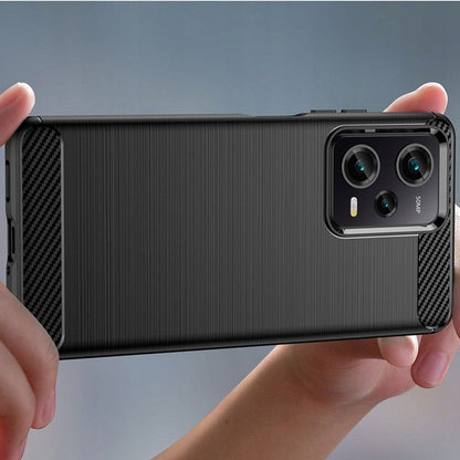 Hoes voor Xiaomi Poco X5 Pro / Redmi Note 12 Pro 5G, Techsuit, Carbon, Zwart