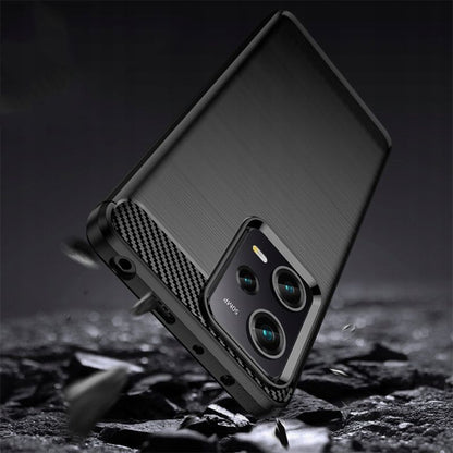 Hoes voor Xiaomi Poco X5 Pro / Redmi Note 12 Pro 5G, Techsuit, Carbon, Zwart