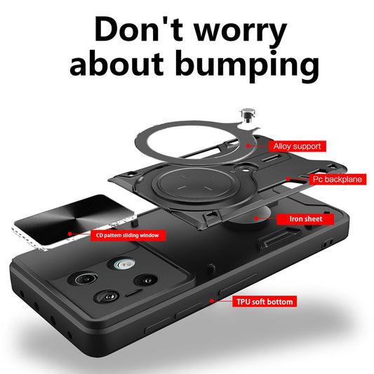 Hoes voor Xiaomi Poco X6 / Note 13 Pro 5G, Techsuit, CamGuard Pro, Zwart