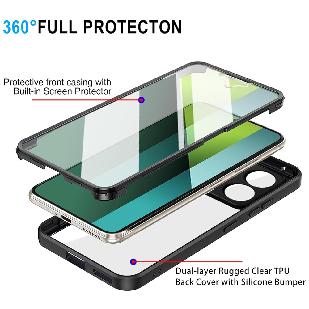 Hoesje voor Xiaomi Poco X6 / Note 13 Pro 5G, Techsuit, ColorVerse 360, Zwart