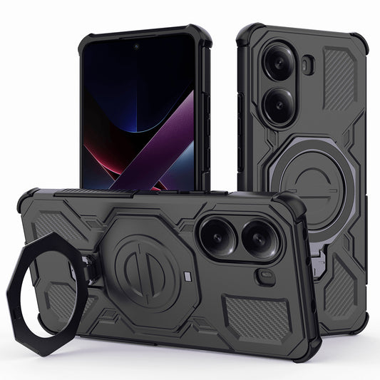Hoes voor Xiaomi Poco X7 Pro, Techsuit, Carbon Shield Pro, Zwart
