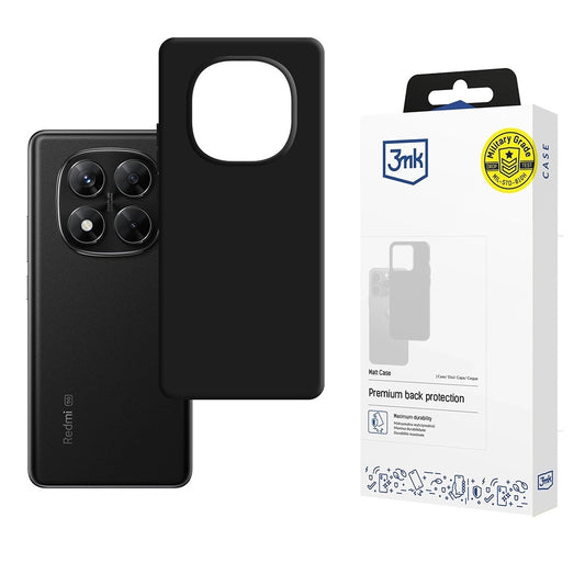 Hoes voor Xiaomi Poco X7 / Redmi Note 14 Pro 5G, 3MK, Mat Zwart