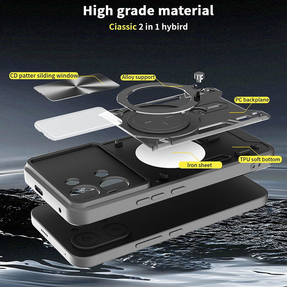 Hoes voor Xiaomi Poco X8 Pro, Techsuit, CamGuard Pro, Zwart
