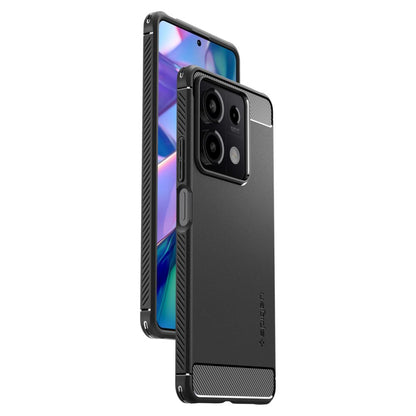 Hoesje voor Xiaomi Redmi Note 13 5G, Spigen, Rugged Armor, Zwart ACS07665