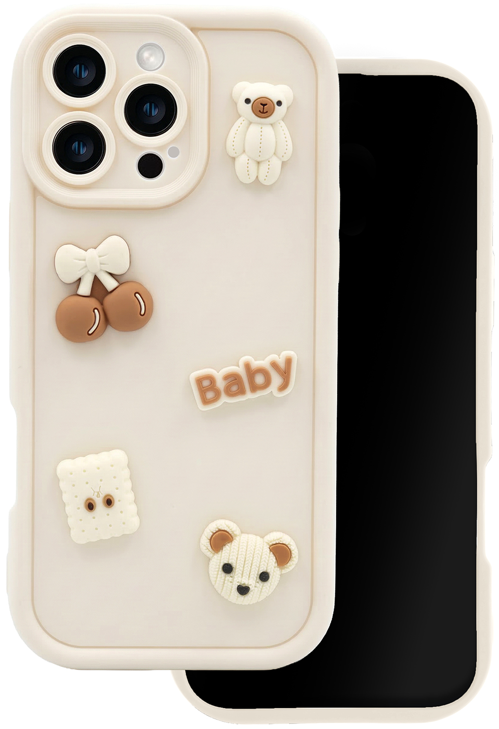 Case for Xiaomi Redmi Note 15 Pro 5G, OEM, Ultra Trendy 3D Bear, Beige