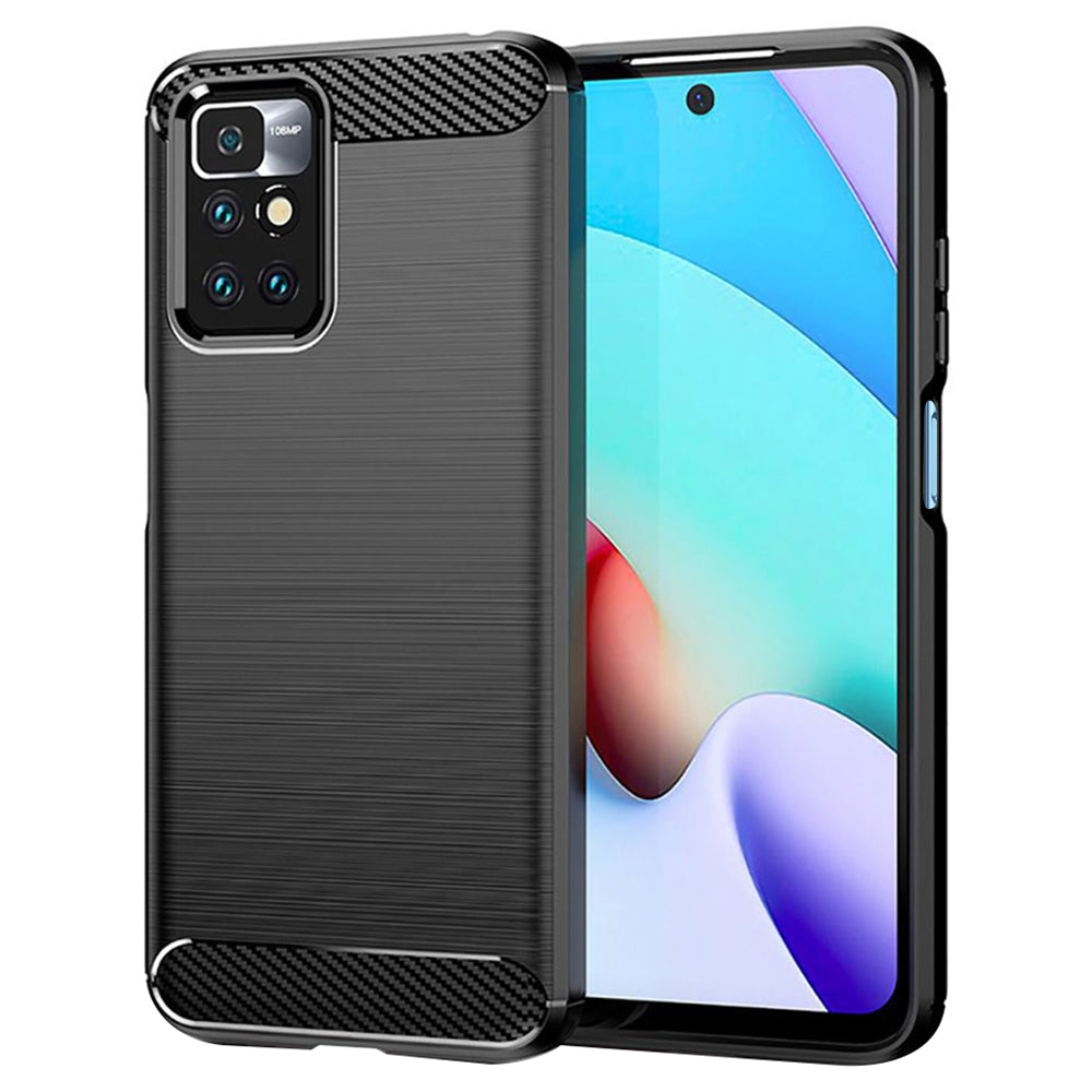 Hoes voor Xiaomi Redmi 10 2022 / 10 (2021), Techsuit, Carbon, Zwart