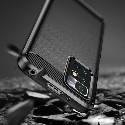 Hoes voor Xiaomi Redmi 10 2022 / 10 (2021), Techsuit, Carbon, Zwart