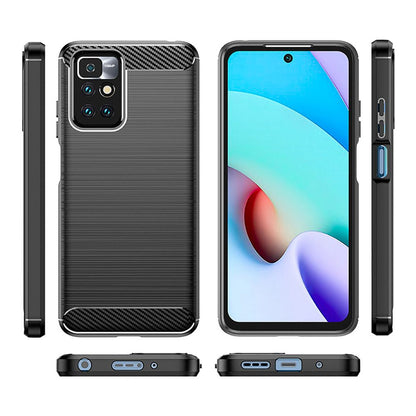 Hoes voor Xiaomi Redmi 10 2022 / 10 (2021), Techsuit, Carbon, Zwart