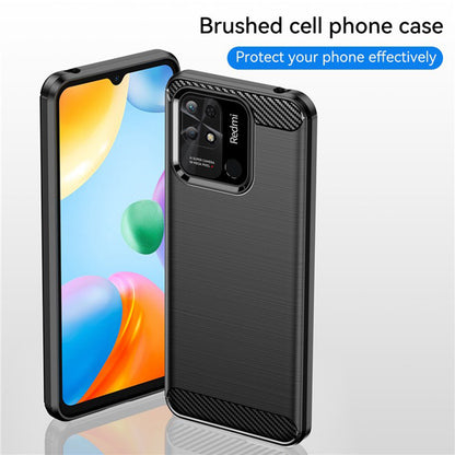 Hoes voor Xiaomi Redmi 10C, Techsuit, Carbon, Zwart