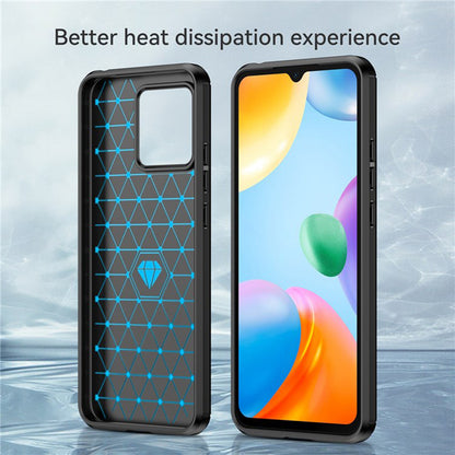 Hoes voor Xiaomi Redmi 10C, Techsuit, Carbon, Zwart