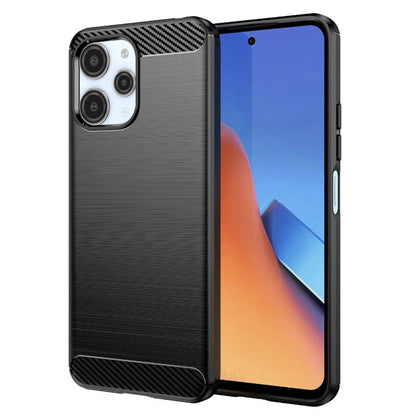 Hoes voor Xiaomi Redmi 12 5G / 12, Techsuit, Carbon, Zwart